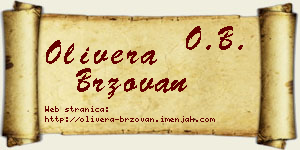 Olivera Brzovan vizit kartica